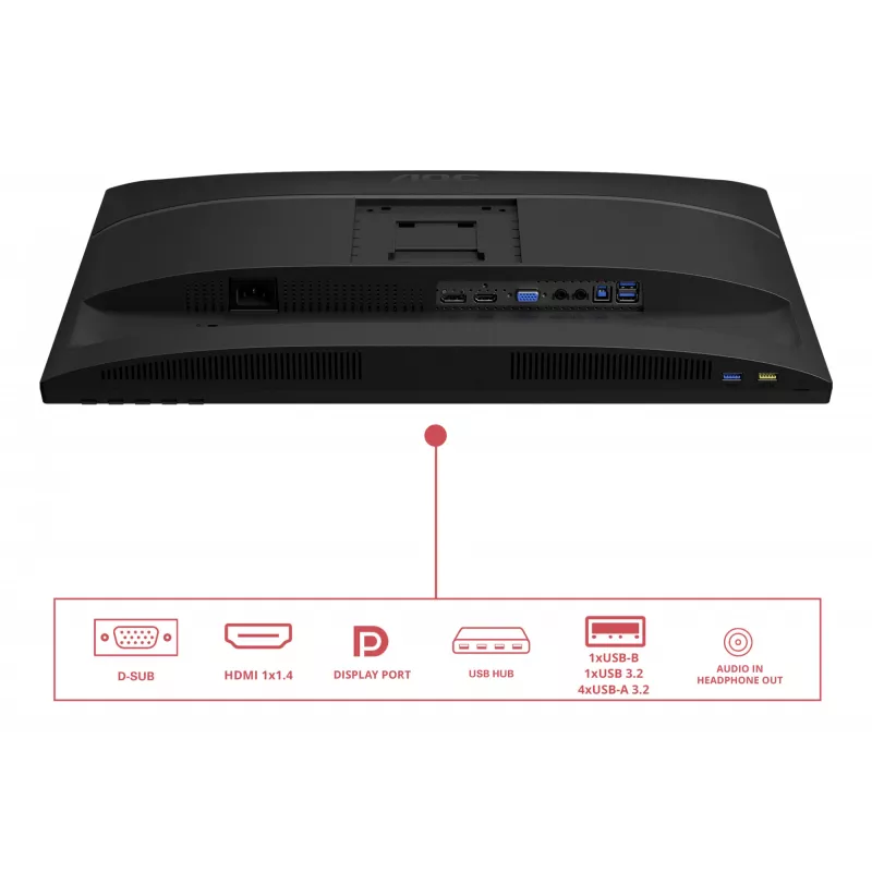 AOC E4 X24E4U počítačový monitor 61 cm (24 palcov) 1920 x 1200 pixelov Full HD LED čierny
