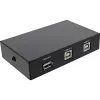 InLine USB 2.0 prepínač manuálny, zariadenie USB-A do 2 počítačov