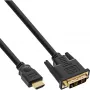 InLine HDMI na DVI kábel konektor / 18+1 konektor pozlátený 15 m