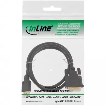 InLine HDMI na DVI kábel konektor / 18+1 konektor pozlátený 15 m