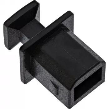 InLine krytka proti prachu pre USB-B konektor samica, čierna, 50 ks
