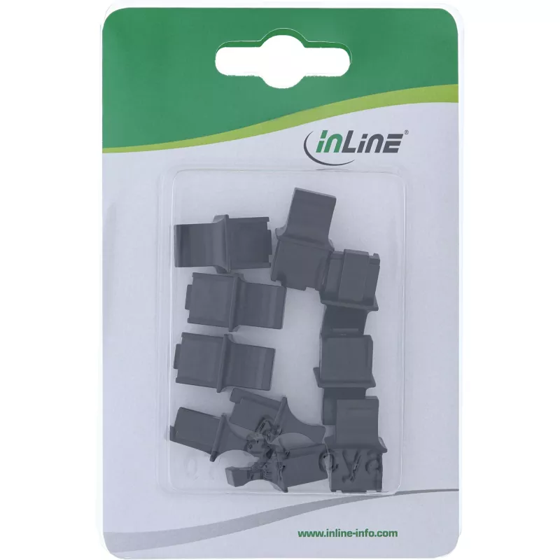InLine krytka proti prachu pre RJ45 konektor samica 59942C čierna 10 ks
