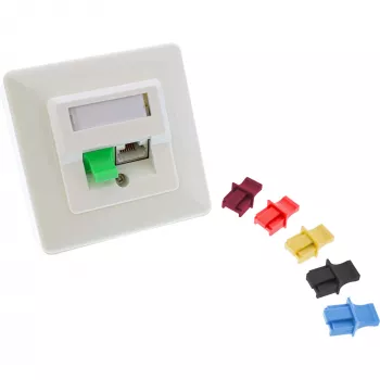InLine krytka proti prachu pre RJ45 konektor samica, žltá, 100 ks