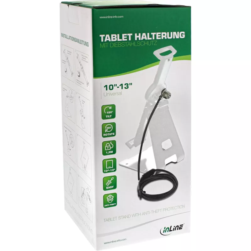 InLine Univerzálny bezpečnostný stojan na tablet, pre 10