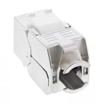 InLine RJ45 Keystone Jack Snap-In modul Cat.6a, s krytom proti prachu, modrý