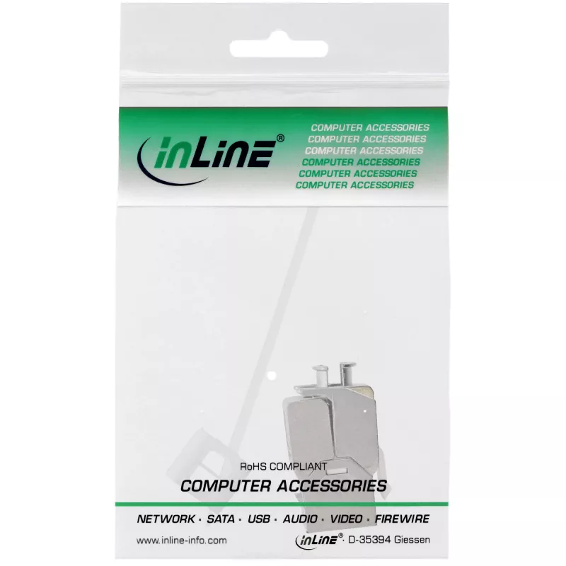 InLine RJ45 Keystone Jack Snap-In modul Cat.6a, s krytom proti prachu, modrý