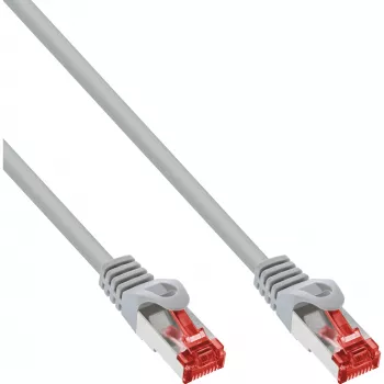 Sieťový kábel InLine X-76406U Cat6 S/FTP (S-STP) sivý 0,6 m RJ-45–RJ-45