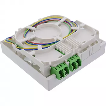 InLine FTTH zásuvka predkonfigurovaná 4x LC/APC 9/125µm 30 m