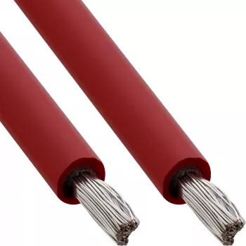InLine 94650R solárny inštalačný kábel H1Z2Z2-K, 6 mm2, 50 m, červený