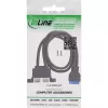 InLine 33390K Interný USB 3.2 Gen 1 kábel, základná doska na 2x USB-A konektor samica, 0,45 m