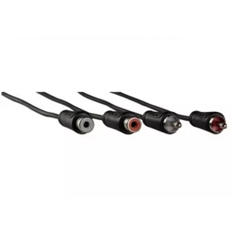 Hama 1,5 m 2 x RCA M/F audio kábel čierna