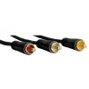Hama 1,5 m Scart - 3 RCA SCART (21-kolík) 3 x RCA čierna