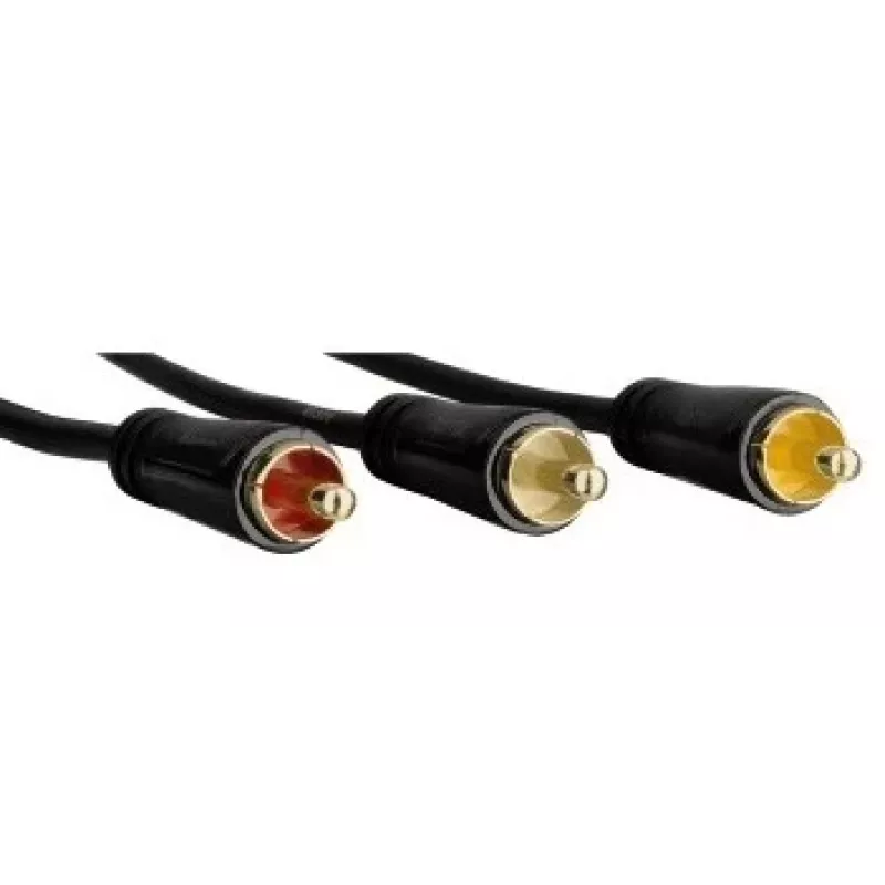 Hama 1,5 m Scart - 3 RCA SCART (21-kolík) 3 x RCA čierna