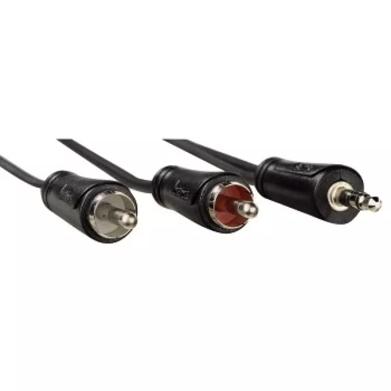 Hama 3,5 mm jack na 2x cinch, 5 m audio kábel 2 x cinch čierna