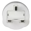 Hama 00223433 Cestovný adaptér typ G (UK) typ C (Euro konektor)+typ F biely
