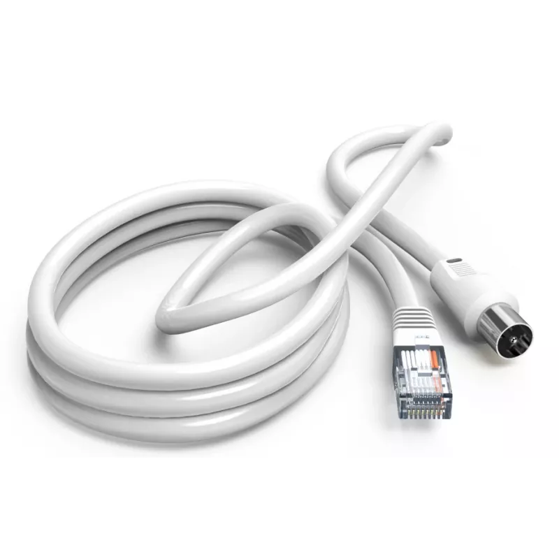 Hama 00205032 Koaxiálny kábel 2,5 m RJ-45 biely