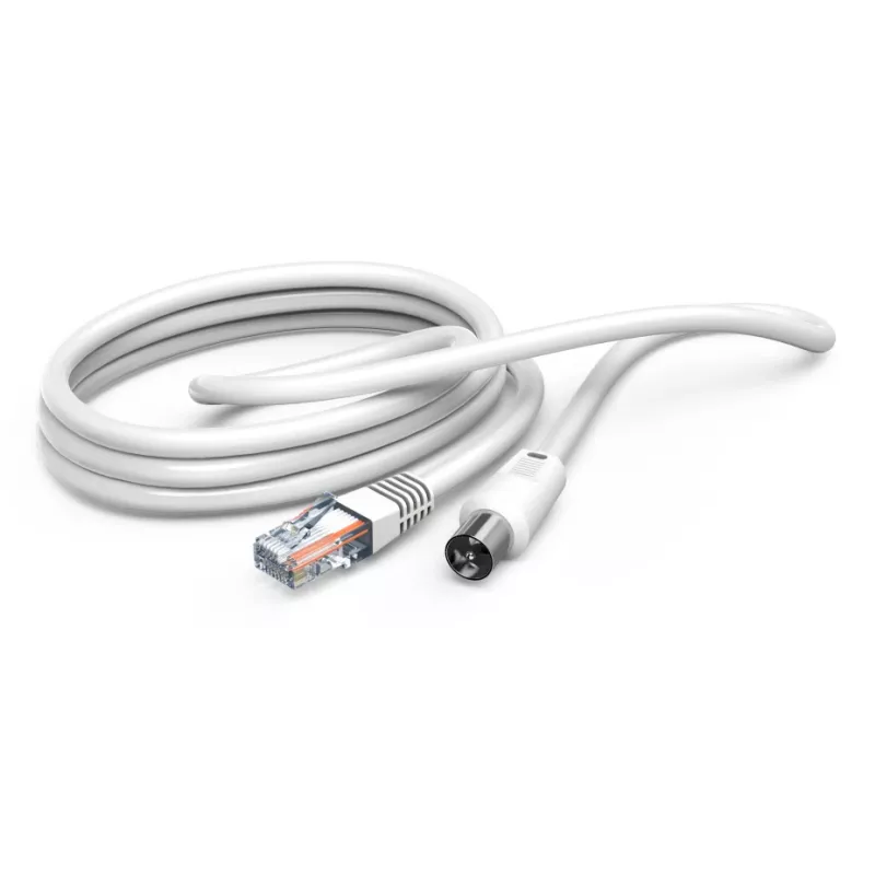 Hama 00205032 Koaxiálny kábel 2,5 m RJ-45 biely