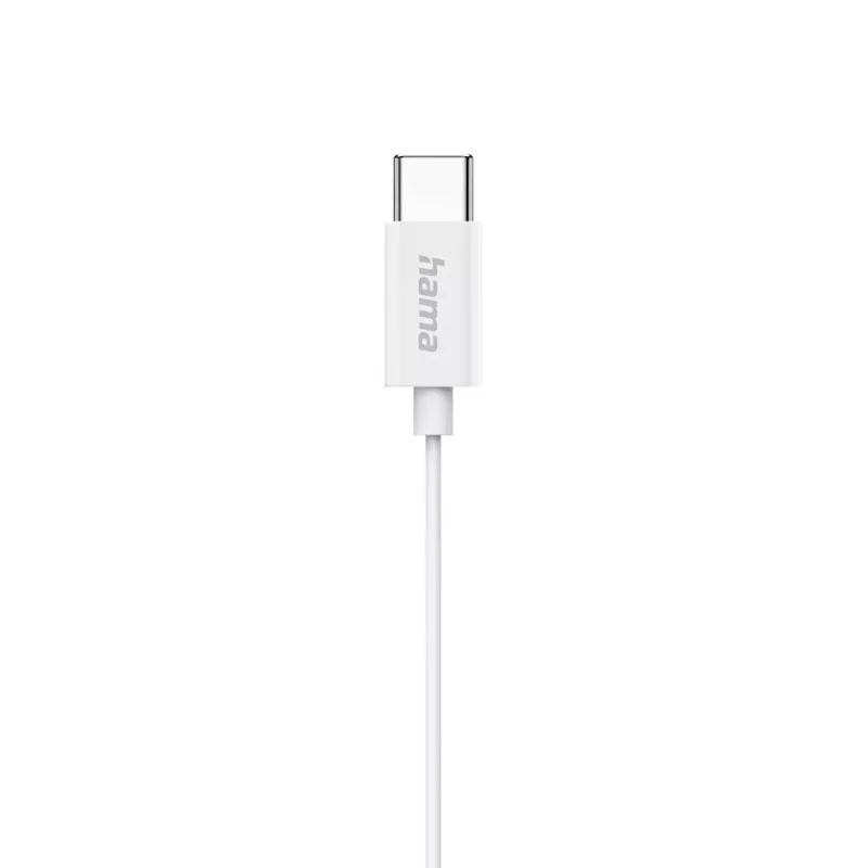 Hama Classy Headset káblový In-Ear hovory/hudba USB Type-C biela