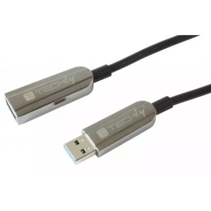Techly ICOC U3AMF-HY-020 USB kábel USB 3.2 Gen 1 (3.1 Gen 1) 20 m USB A čierny