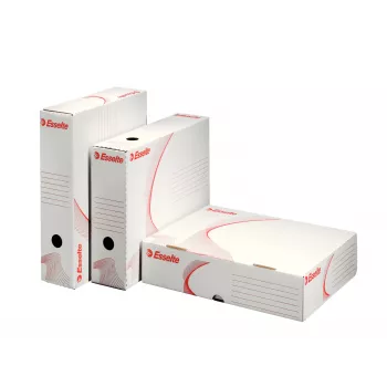 Esselte archivačná krabica FSC® horizontálna 80 mm, balenie/10, biela, A4, 330 mm, 80 mm, 260 mm, 170 g