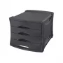 Esselte zásuvkový box Vivida 4 zásuvky, 4 zásuvky, plast, čierny, 210 g, 254 x 350 x 61 mm