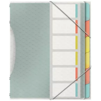 Esselte Colour'Breeze oddeľovač so 6 tabmi, viacfarebný, polypropylén (PP), 266 mm, 20 mm, 240 g, 1 ks