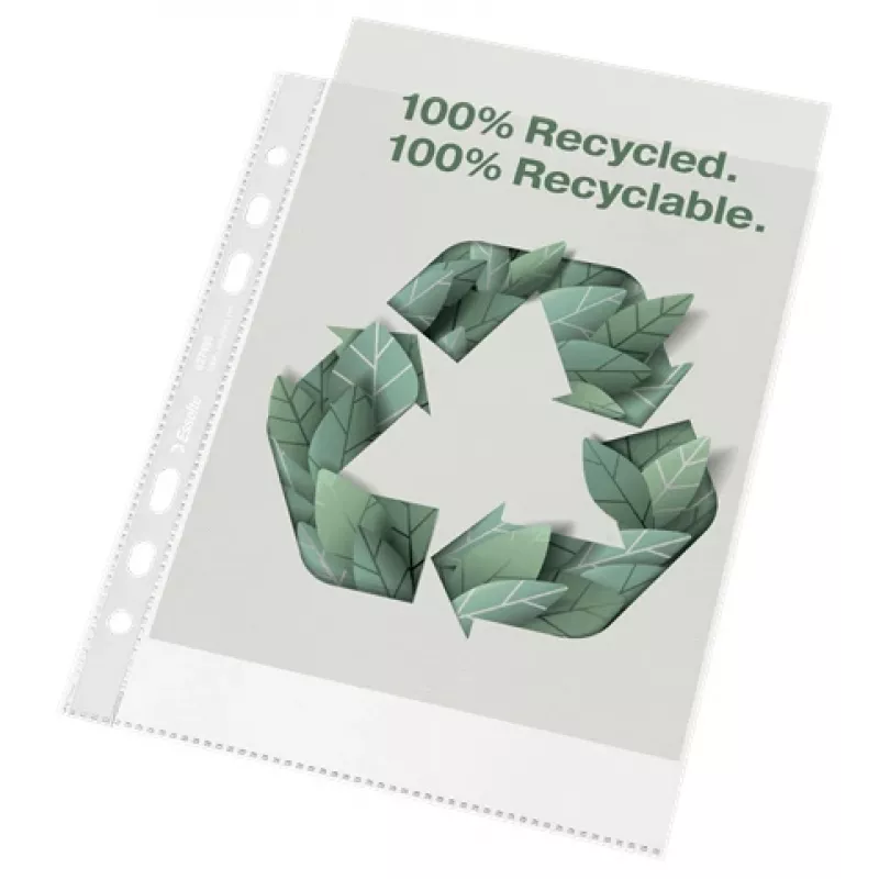 Esselte Recycle Pocket A5, 150 x 210 mm (A5), transparentná, polypropylén (PP), na šírku/na výšku, horná, 0,07 mm