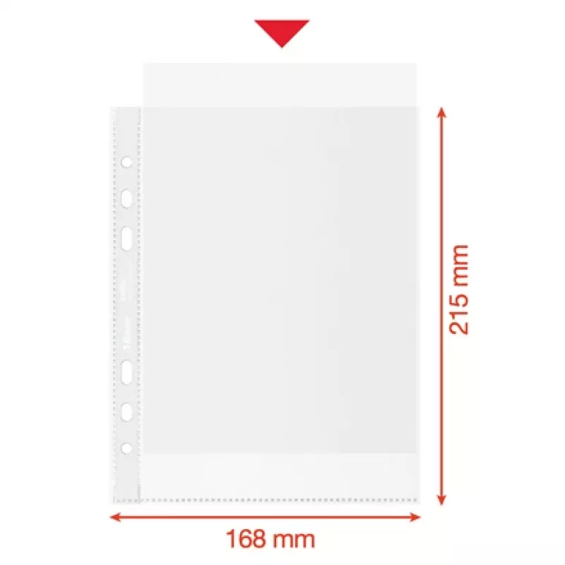Esselte Recycle Pocket A5, 150 x 210 mm (A5), transparentná, polypropylén (PP), na šírku/na výšku, horná, 0,07 mm