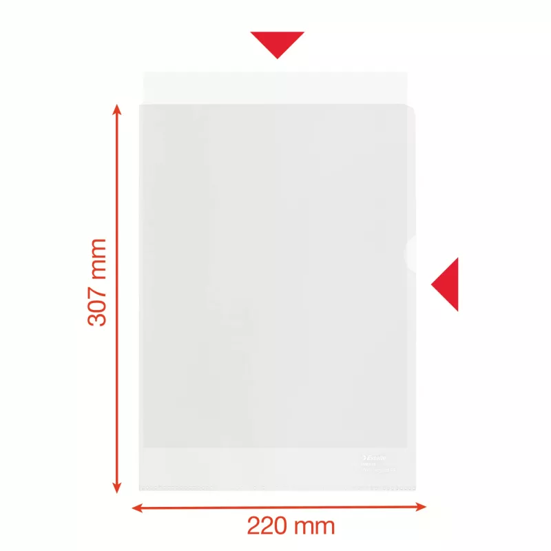 Esselte Recycle Folder A4, projektová obálka, A4, polypropylén (PP), transparentná, na výšku, 220 mm