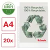 Esselte Recycle Pocket A4, 210 x 297 mm (A4), transparentná, polypropylén (PP), na výšku, horná, 0,07 mm