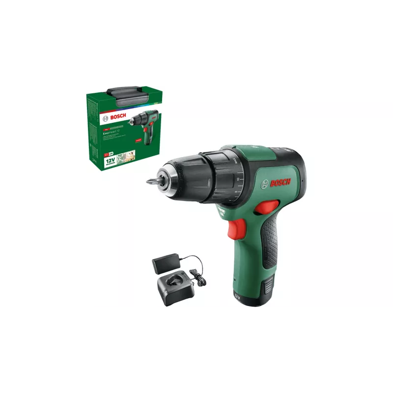 Bosch EasyImpact 12 1300 ot/min bez kľúča 1 kg čierna, zelená