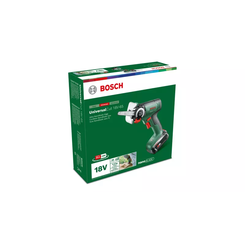 Bosch UniversalCut 18V-65 akumulátorová záhradná píla, vrátane akumulátora a nabíjačky, 06033D5202