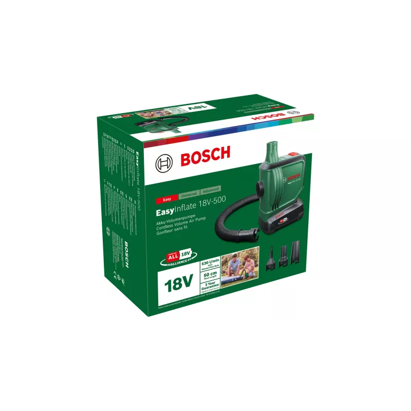 Bosch EasyInflate 18V-500 elektrická pumpa 0,03 bar 530 l/min