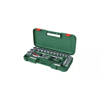 Bosch 1600A02Z9F sada račne a nástrčných kľúčov 1/2 in, 25 ks, zelená