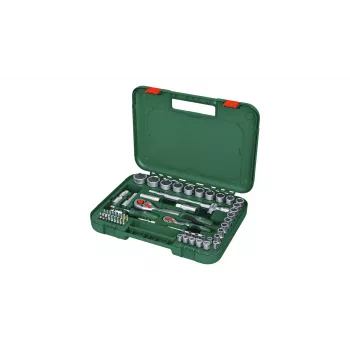 Bosch 1600A02Z9G 1/2 + 1/4 sada račne a nástrčných kľúčov, 56 ks, zelená