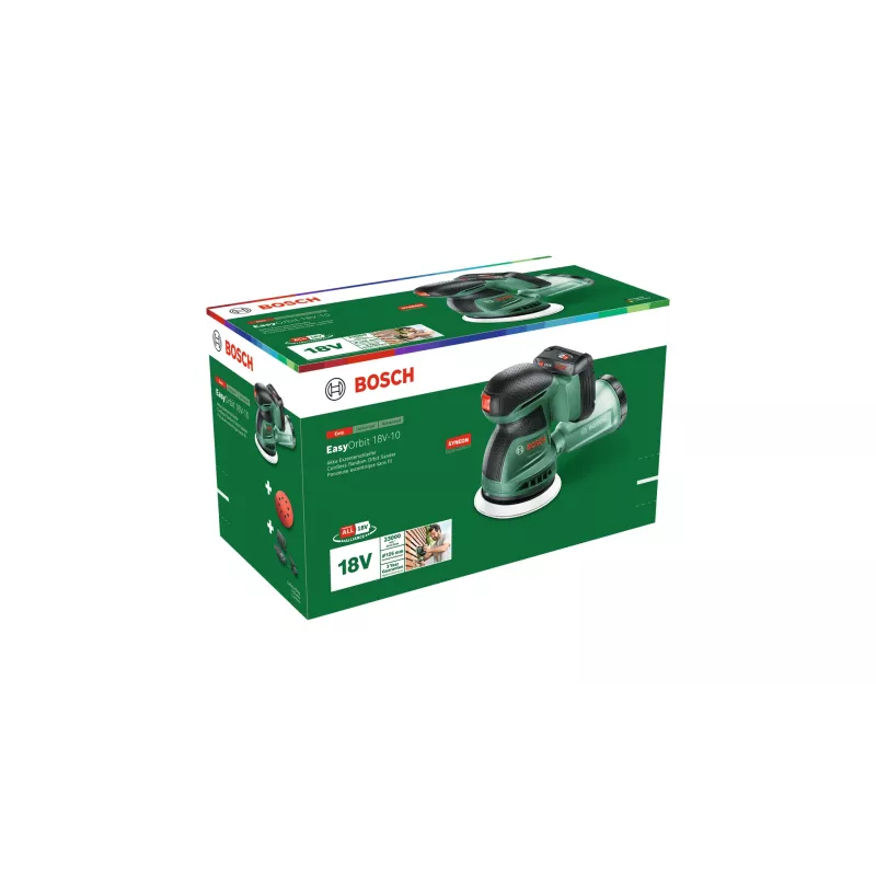 Bosch EasyOrbit 18V-10 excentrická brúska 23000 OPM čierna, zelená