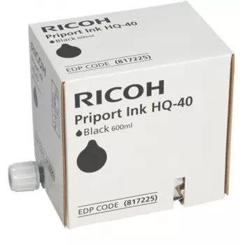 Ricoh HQ40 čierny atrament, 600 ml, balenie 5 ks, originál (817225)