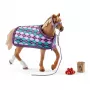 schleich HORSE CLUB anglický plnokrvník s dekou, konská stajňa, kone, 5 rokov, viacfarebné, plast