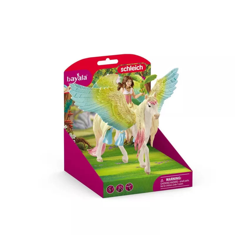 schleich víla Surah s trblietavým pegasom, mini bábika, žena, 5 rokov, 180 mm, viacfarebné