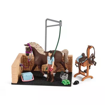 schleich HORSE CLUB umývacia plocha s Emily & Luna, zviera, konská stajňa, kone, 5 rokov, viacfarebné, plast