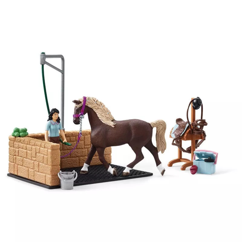 schleich HORSE CLUB umývacia plocha s Emily & Luna, zviera, konská stajňa, kone, 5 rokov, viacfarebné, plast