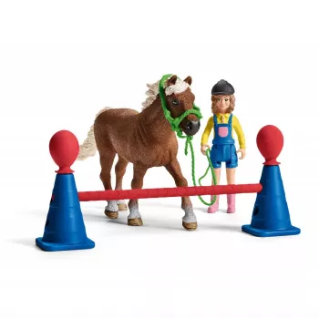 schleich agility tréning s poníkom, agility, zvieratá z farmy/hračka z farmy, 3 roky, viacfarebné, plast