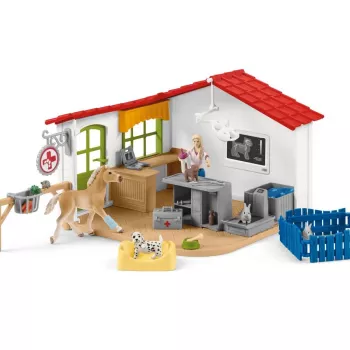 schleich veterinárna ordinácia so zvieratami, farma, zvieratá z farmy / hračka z farmy, 3 roky, viacfarebné