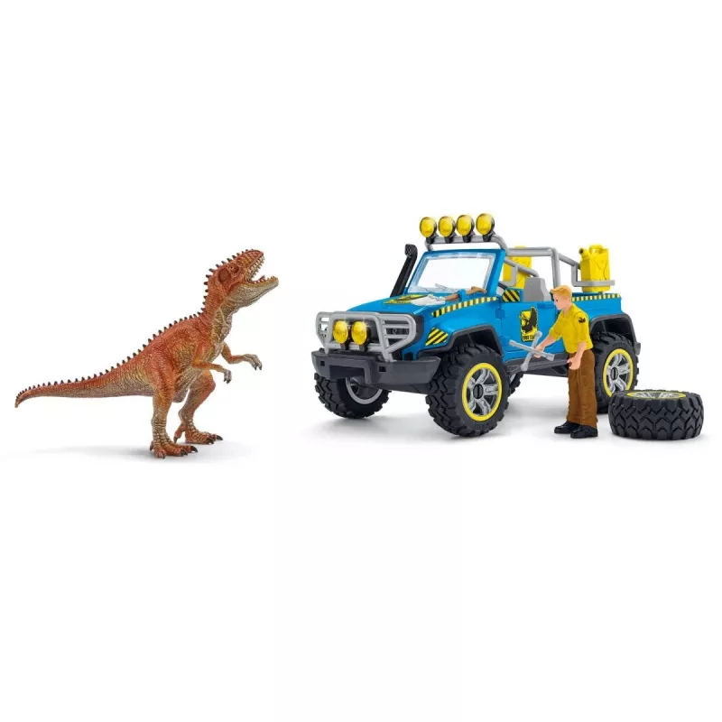 schleich Dinosaurs terénne vozidlo s dinosauřou základňou