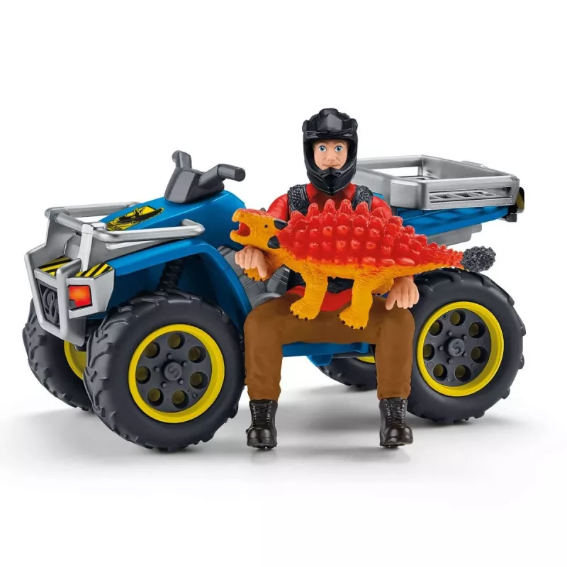 Hracia sada Schleich Dinosaurs Quad únik pred velociraptorom