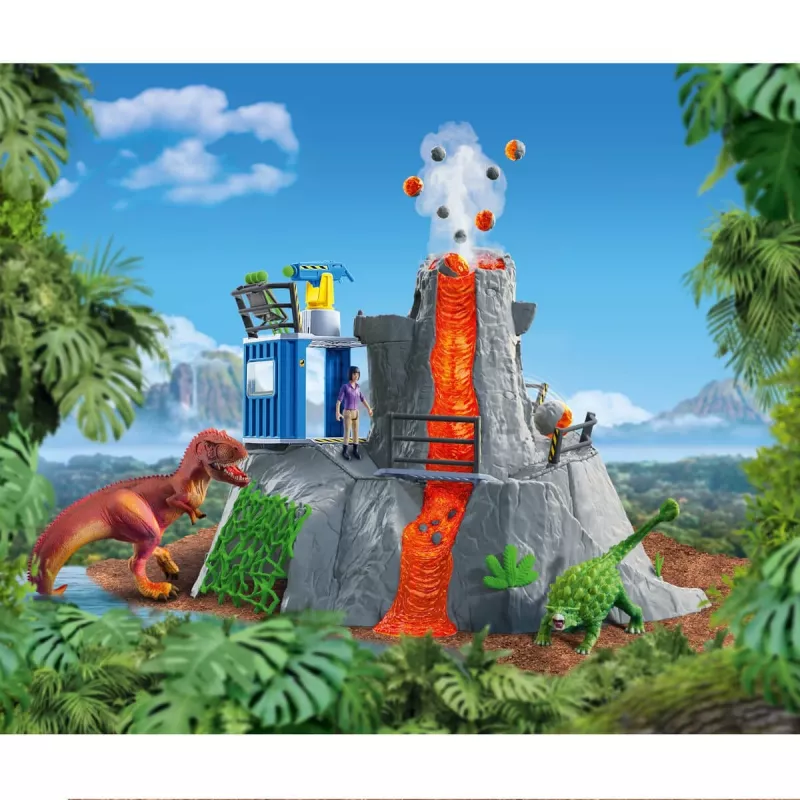 Zviera Schleich Dinosaurs Volcano Expedition Base Camp viacfarebné 42564