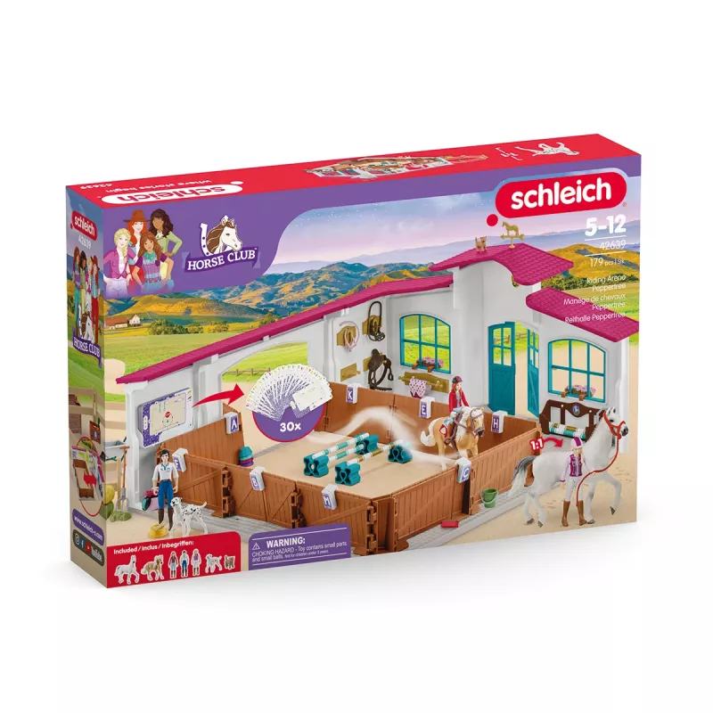schleich jazdecká hala Peppertree, akčné/dobrodružné, jazdecký turnaj, kone, 5 rok(y), viacfarebné, plast
