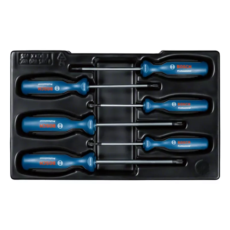 Bosch sada 6 profesionálnych skrutkovačov Torx rovný skrutkovač