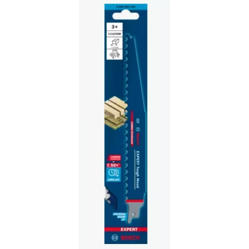 Bosch Expert 2 608 900 404 čepeľ do priamočiarej/valčekovej/šabľovej píly Carbide 3 ks