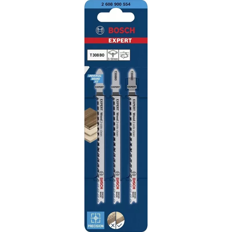 Bosch Expert 2608900554 čepeľ do priamočiarej píly uhlíková oceľ (HCS) 3 ks